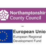 Logos of Northampton County Council and European Union European Regional Development Fund